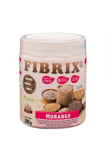 FIBRIX - Regulador Intestinal Vegano Sabor Morango 200g 