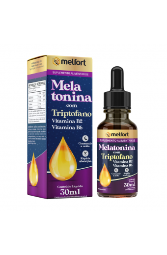 Melatonina com Triptofano, Vitamina B2 E B6 Em Gotas 30ML