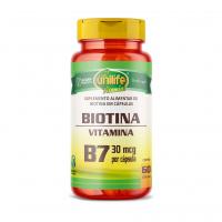 Vitamina B7 Biotina 500mg 60 Cáps - Unilife