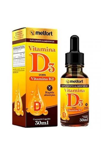 VITAMINA D3 + K2 EM GOTAS MELFORT 30ML