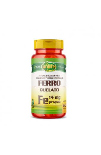 Ferro Quelato Fe 500mg 60 Cáps - Unilife