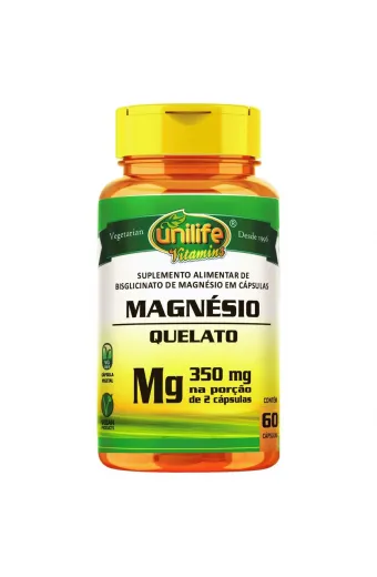 Magnésio Quelato - Unilife - 60 Cápsulas