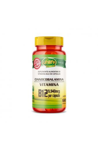 Vitamina B12 Cianocobalamina Unilife 60 cápsulas