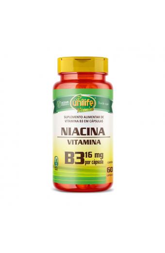 Vitamina B3 Niacina 60 Cápsulas - Unilife