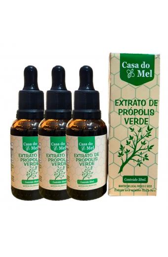 Kit 3 Extrato de Própolis Verde 30ml Casa do Mel
