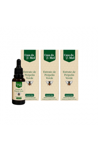 Kit 3 Extrato de Própolis Verde 30ml Casa do Mel