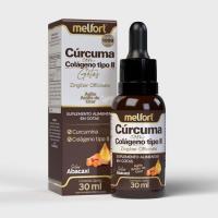 Cúrcuma com colágeno tipo II em gotas 30ml - melfort