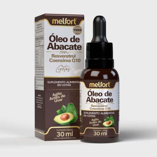 Óleo De Abacate Com Coenzima Q10 + Resveratrol + Niacina Melfort 30ml