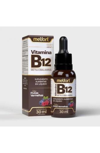 Vitamina B12 em gotas 30ml sabor frutas vermelhas - Melfort