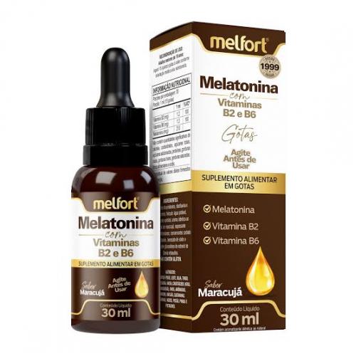 Melatonina com Triptofano, Vitamina B2 E B6 Em Gotas 30ML
