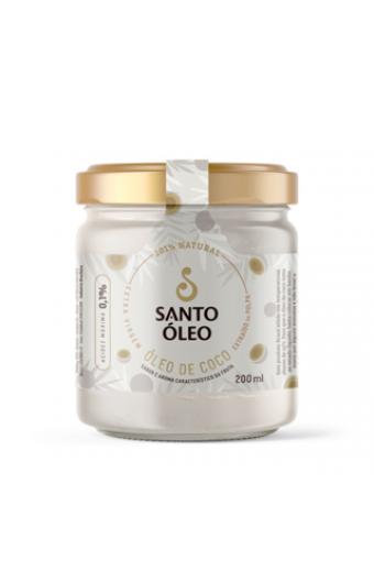 Óleo De Coco Extra Virgem Da Polpa 200ml Santo Óleo