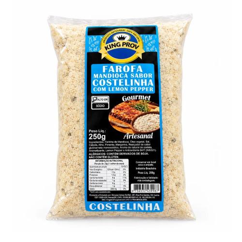 Farofa Gourmet Artesanal Costelinha com Lemon Pepper King Prov 250g