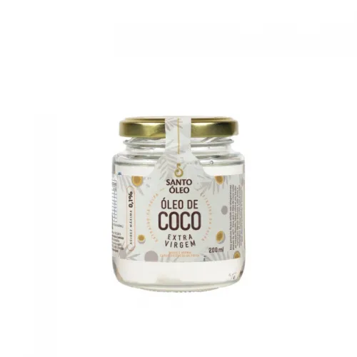 Óleo De Coco Extra Virgem Da Polpa 200ml Santo Óleo