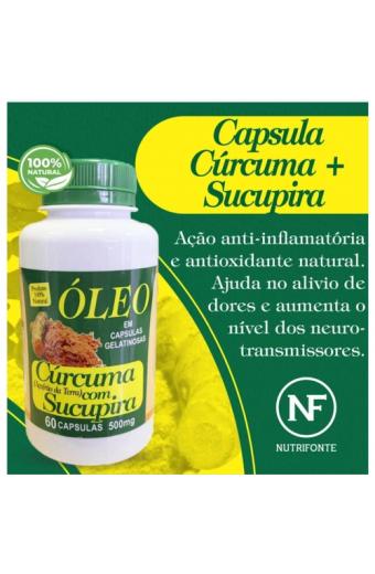 Óleo De Cúrcuma E Sucupira Nutrifonte 60capsulas