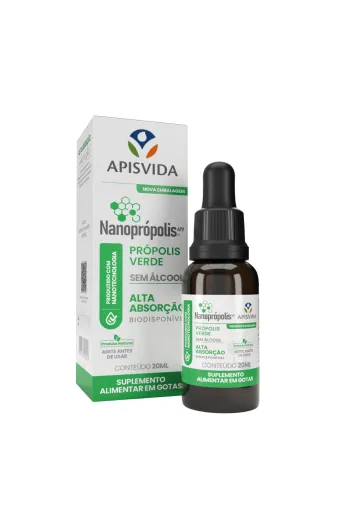 Nanoprópolis Extrato de Própolis Verde Alta Absorção 20mL