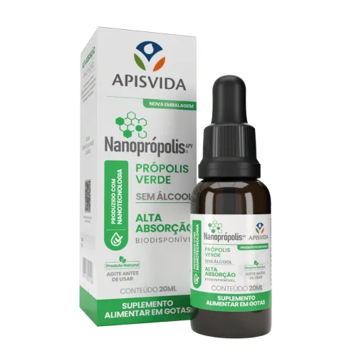 Nanoprópolis Extrato de Própolis Verde Alta Absorção 20mL