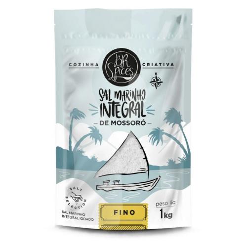 Sal Marinho BR Spices Integral De Mossoró Fino 1kg