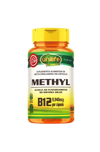 Vitamina B12 Methyl 350mg 60 Capsulas - Unilife