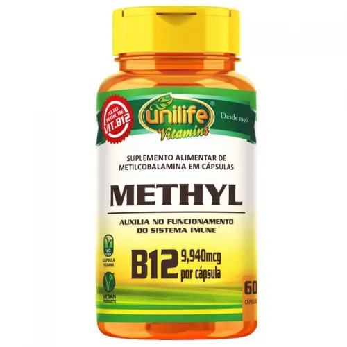 Vitamina B12 Methyl 350mg 60 Capsulas - Unilife