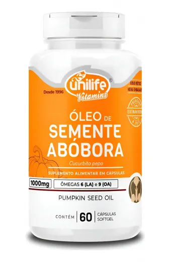 Óleo de Semente de Abóbora 60 Cápsulas 1000mg - Unilife