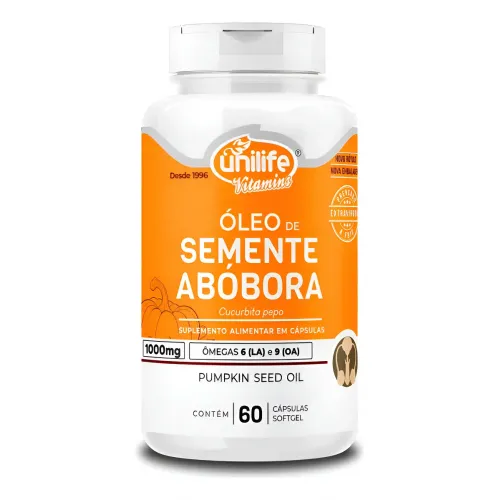 Óleo de Semente de Abóbora 60 Cápsulas 1000mg - Unilife