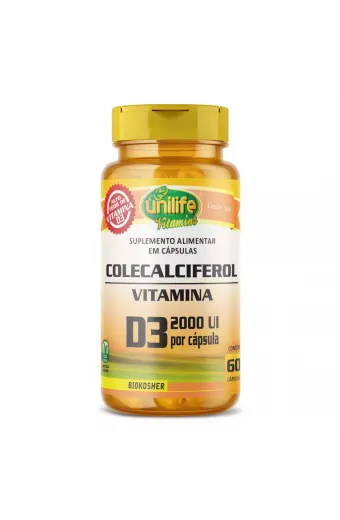 Vitamina D3 Colecalciferol 60 Cápsulas - Unilife