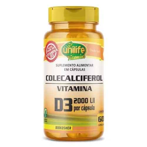 Vitamina D3 Colecalciferol 60 Cápsulas - Unilife