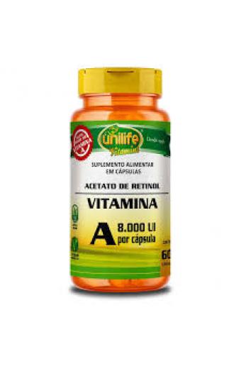 Vitamina A Retinol Unilife 60 cápsulas