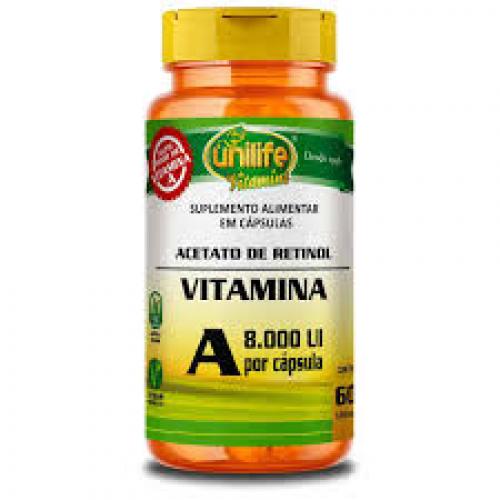 Vitamina A Retinol Unilife 60 cápsulas