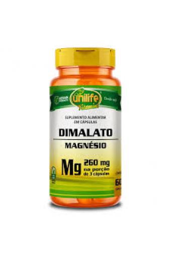 Magnésio Dimalato 60 Cápsulas 700mg - Unilife