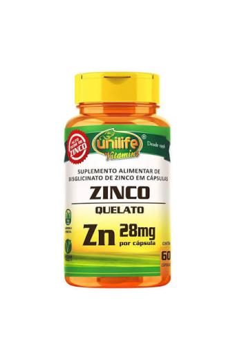 Zinco Quelato Zn 60 Cápsulas - Unilife