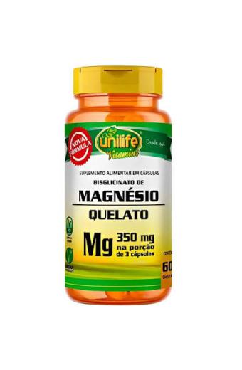 Magnésio Quelato - Unilife - 60 Cápsulas