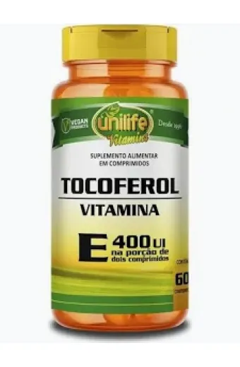 Vitamina E Tocoferol Unilife 60 cápsulas