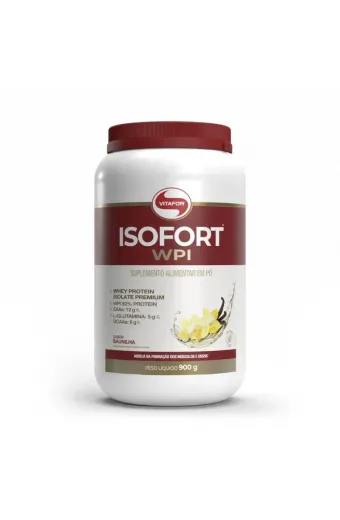 ISOFORT WPI WHEY PROTEIN VITAFOR 900G BAUNILHA